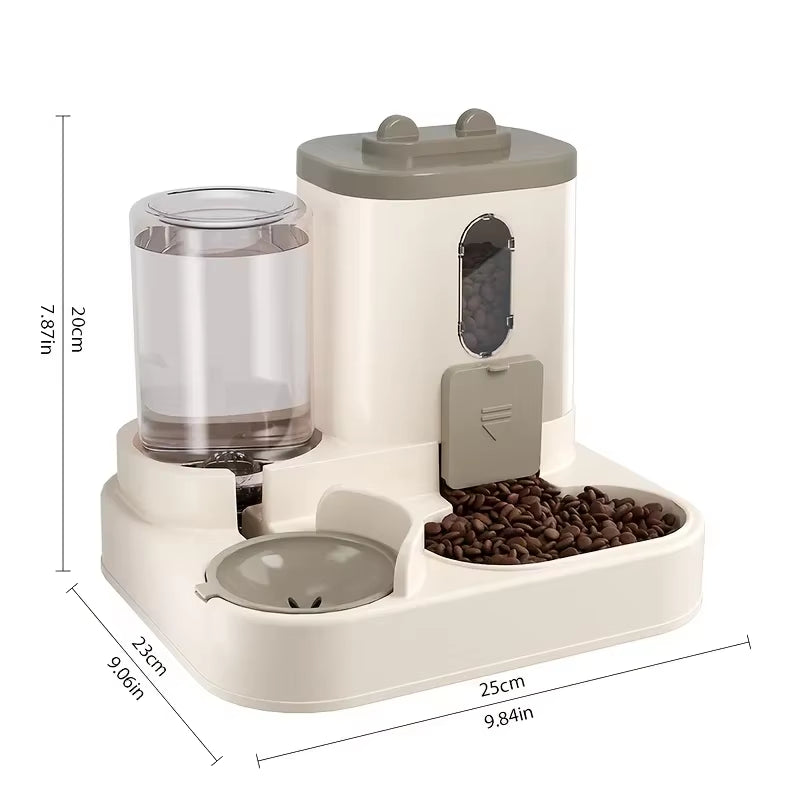 2In 1 Cat Food Dispenser Water and Food Integrated Fully Automatic Cat Food Feeding and Water Dispenser Cute Water Dispenser