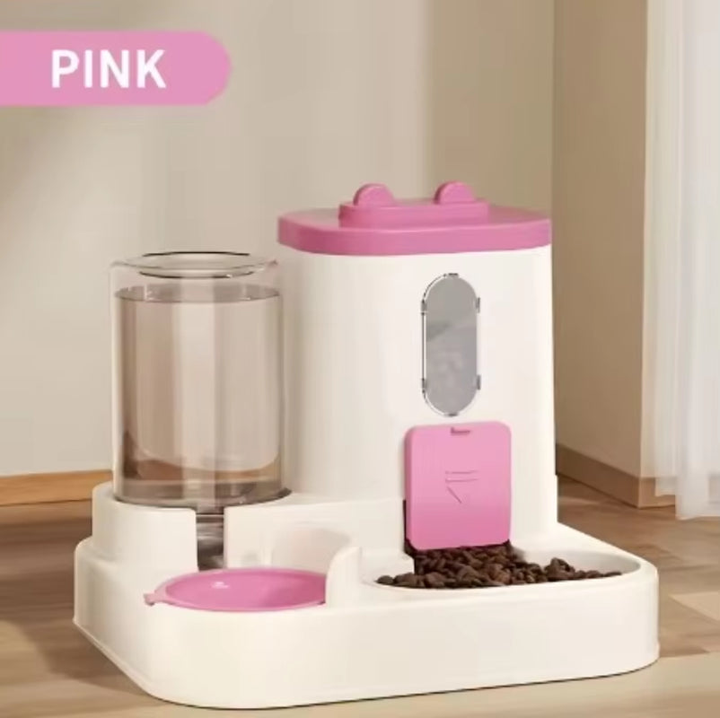 2In 1 Cat Food Dispenser Water and Food Integrated Fully Automatic Cat Food Feeding and Water Dispenser Cute Water Dispenser