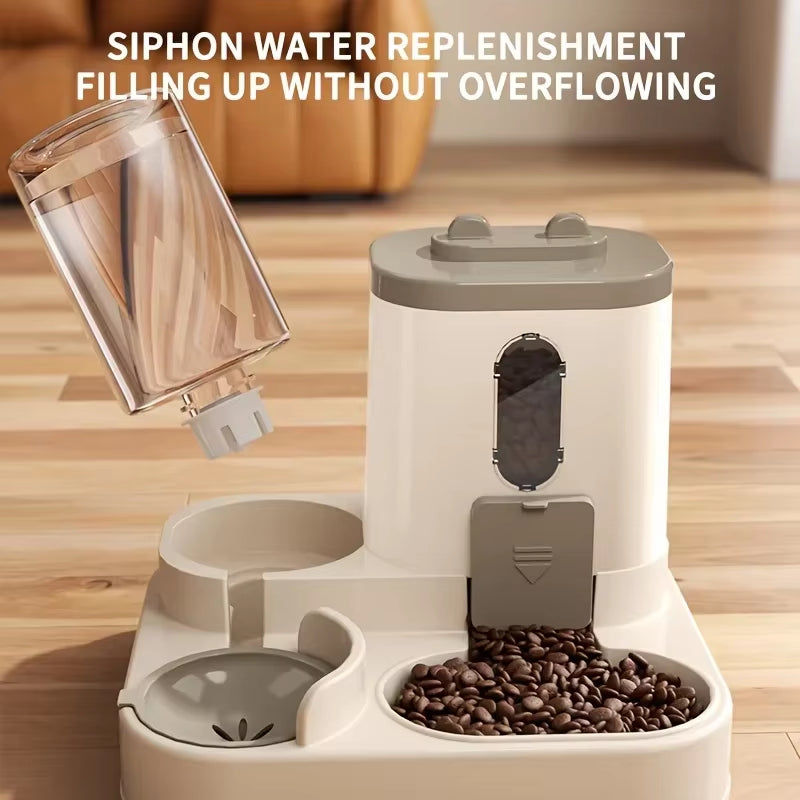 2In 1 Cat Food Dispenser Water and Food Integrated Fully Automatic Cat Food Feeding and Water Dispenser Cute Water Dispenser