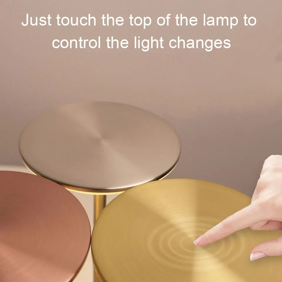 LED Touch Sensor Table Lamp – USB Rechargeable, Portable Wireless Night Light for Bedroom, Reading, Restaurant, Hotel, and Bar